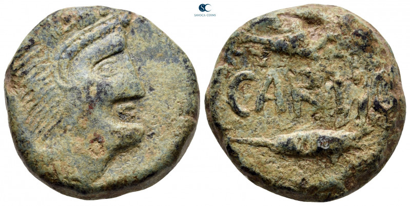 Hispania. Carmo circa 150-100 BC. 
Bronze Æ

24 mm, 23,49 g



very fine
