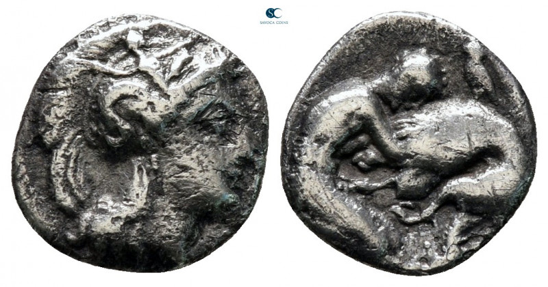 Lucania. Herakleia circa 432-330 BC. 
Diobol AR

12 mm, 0,96 g



nearly ...