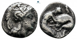 Lucania. Herakleia circa 432-330 BC. Diobol AR