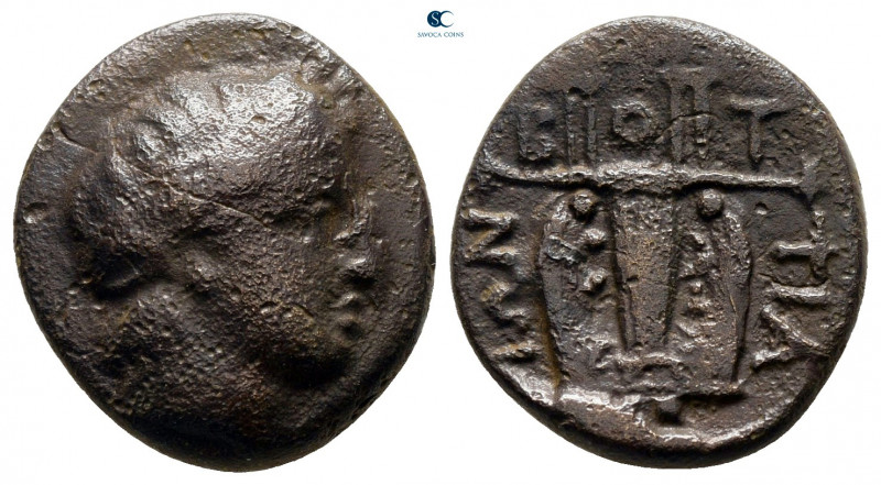 Macedon. Bottice circa 400-348 BC. 
Bronze Æ

17 mm, 3,64 g



very fine