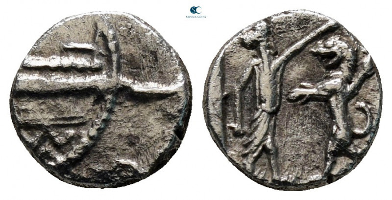 Phoenicia. Sidon. Time of Baalshallim II 401-366 BC. 
1/16 Shekel AR

9 mm, 0...