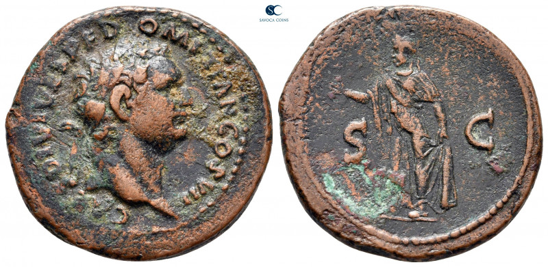 Domitian AD 81-96. Rome
As Æ

26 mm, 10,12 g



very fine