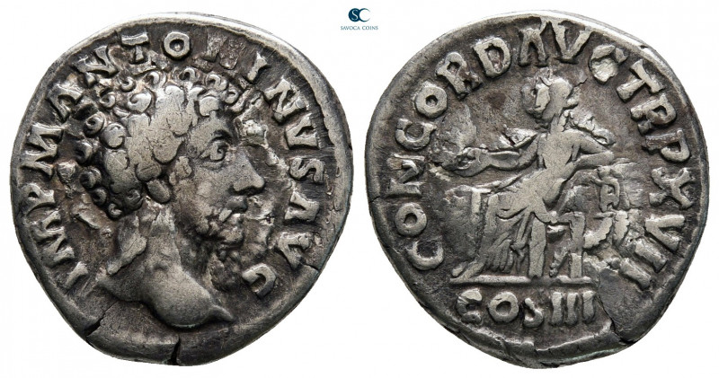 Marcus Aurelius AD 161-180. Rome
Denarius AR

18 mm, 3,06 g



nearly ver...