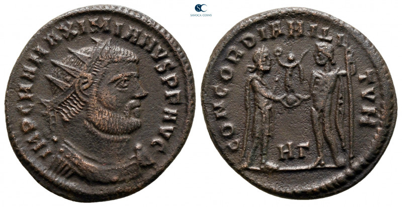 Maximianus Herculius AD 286-305. Heraclea
Radiatus Æ

21 mm, 3,09 g



ve...