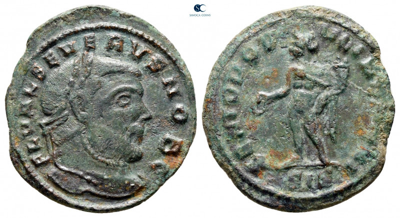 Severus II, as Caesar AD 305-306. Siscia
Follis Æ

20 mm, 2,68 g



nearl...