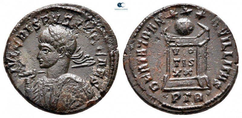 Crispus, as Caesar AD 316-326. Treveri
Follis Æ

17 mm, 2,96 g



very fi...