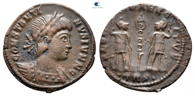 Constantine II, as Caesar AD 317-337. Treveri
Follis Æ

16 mm, 1,43 g



...