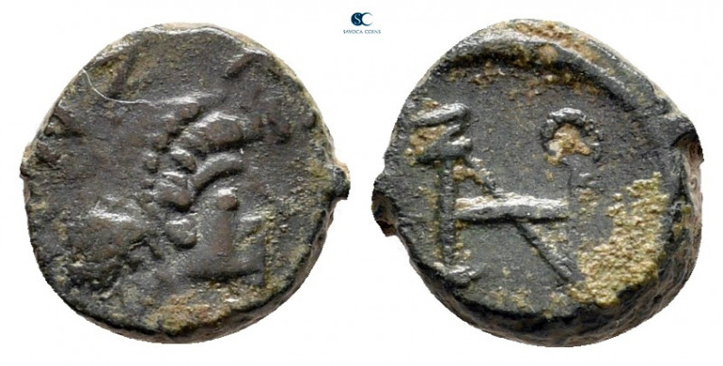 Zeno, second reign AD 476-491. Uncertain mint
Nummus Æ

9 mm, 0,95 g



n...