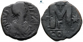 Justin I AD 518-527. From the Tareq Hani collection. Constantinople. Follis or 40 Nummi Æ