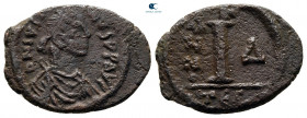 Justin II AD 565-578. Thessalonica. Decanummium Æ