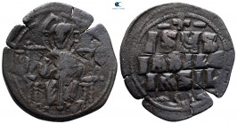 Constantine IX Monomachus AD 1042-1055. From the Tareq Hani collection. Constantinople. Anonymous Follis Æ