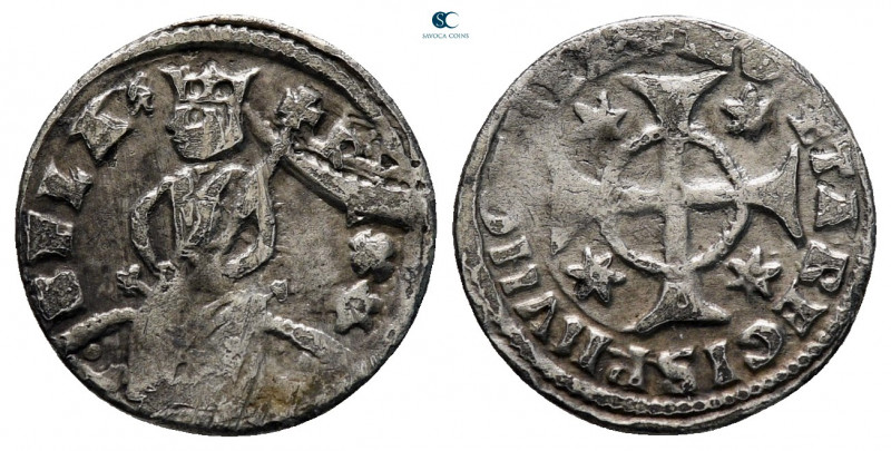 Bela IV AD 1235-1270. 
Denár AR

13 mm, 0,87 g



nearly very fine