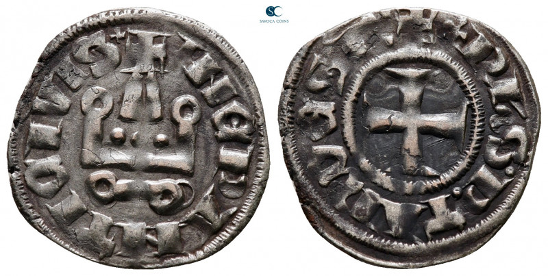 Philippe de Taranto AD 1307-1313. Lepanto (modern Nafpaktos)
Denier Tournois BI...