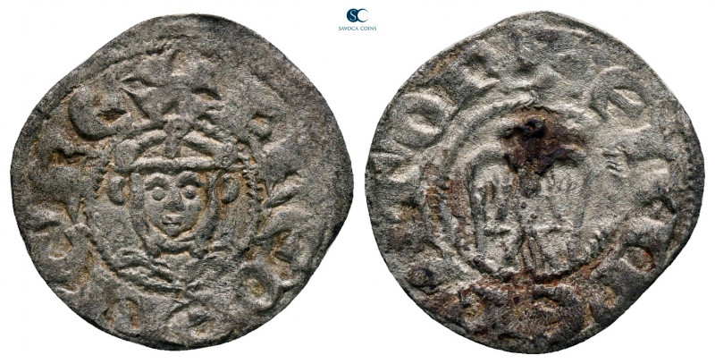 Enrico VI AD 1191-1197. Kingdom of Sicily. Messina or Palermo
Denaro AR

16 m...