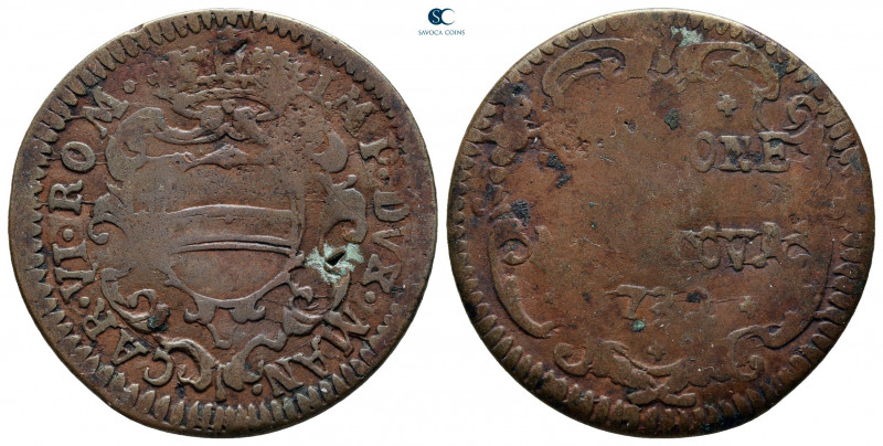 Italy. Mantova. Carlo VI d´Asburgo AD 1707-1740.
Soldone Ae

26 mm, 4,47 g
...