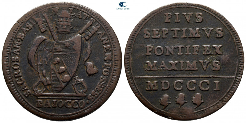 Italy. Papal State, Rome. Pius VII AD 1800-1823.
Baiocco Ae

34 mm, 12,09 g
...