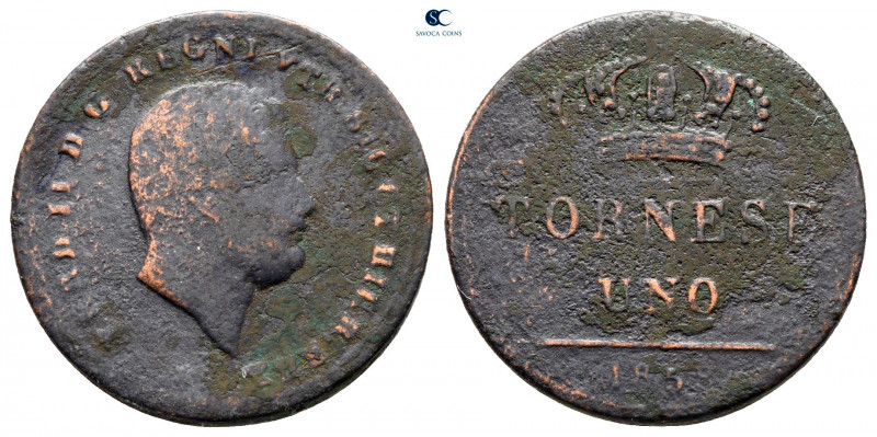 Italy. Kingdom of Sicily. Ferdinando II AD 1830-1859.
1 Tornese

20 mm, 2,92 ...