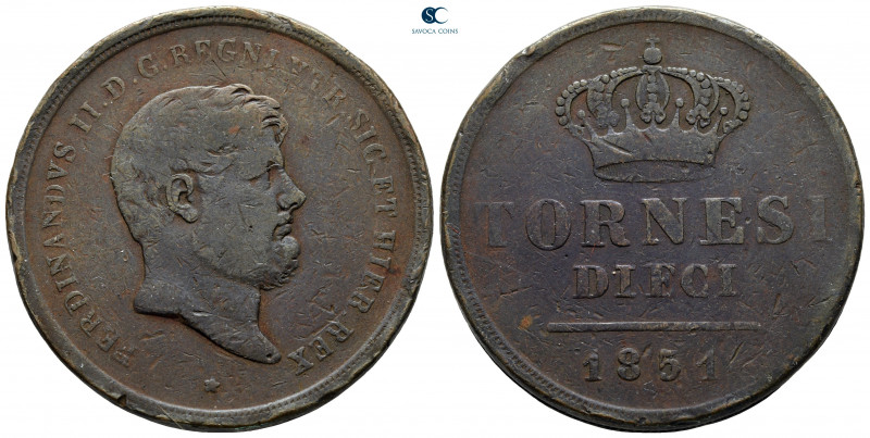 Italy. Napoli (Regno). Ferdinando II AD 1830-1859.
10 Tornesi Ae

38 mm, 30,1...