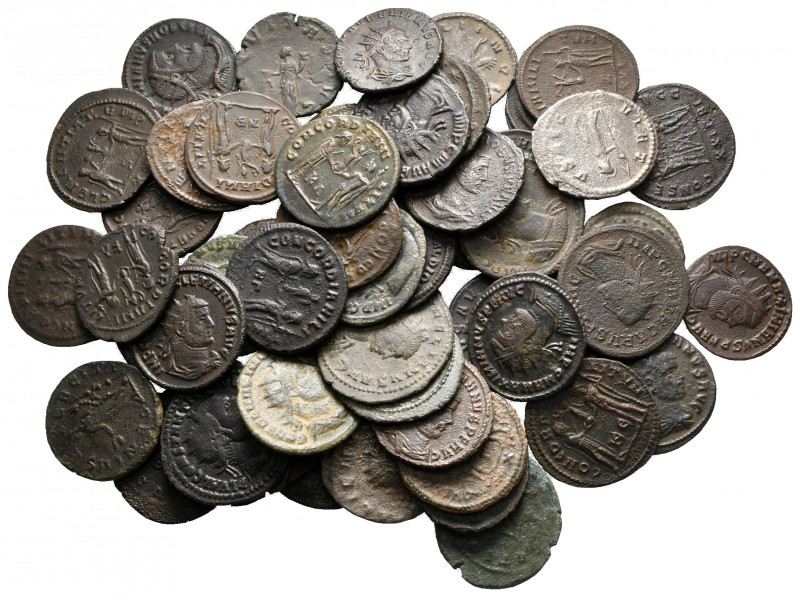 Lot of ca. 52 roman bronze coins / SOLD AS SEEN, NO RETURN! 

very fine