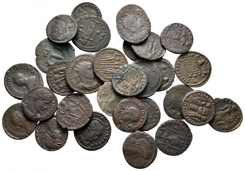 Lot of ca. 30 roman bronze coins / SOLD AS SEEN, NO RETURN! 

very fine