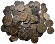 Lot of ca. 60 medieval bronze coins / SOLD AS SEEN, NO RETURN!very fine