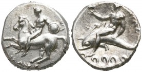 Calabria. Tarentum. Philon, magistrate 302-280 BC. Nomos AR