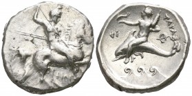 Calabria. Tarentum. ΦΙΛΙ- (Phili-), magistrate circa 290-281 BC. Nomos AR
