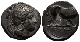 Lucania. Velia circa 340-334 BC. Nomos AR. Theta Group.
