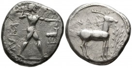Bruttium. Kaulonia circa 450-445 BC. Stater AR