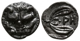 Bruttium. Rhegion circa 415-387 BC. Litra AR