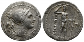 Bruttium. The Brettii circa 216-214 BC. Third coinage.. Drachm AR