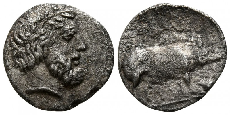 Sicily. Abakainon circa 430-420 BC.
Litra AR

10mm., 0,59g.

Laureate and b...