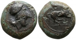 Sicily. Aitna circa 354-344 BC. Tetras Æ