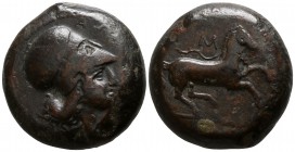 Sicily. Aitna circa 354-344 BC. Tetras Æ