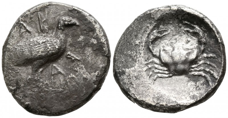 Sicily. Akragas circa 480-470 BC.
Didrachm AR

21mm., 7,81g.

AK-RA (R retr...