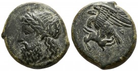 Sicily. Akragas circa 338-287 BC. Bronze Æ