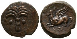 Sicily. Carthaginian Domain circa 350-300 BC. Bronze Æ