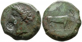 Sicily. Katane circa 405-402 BC. Litra Æ