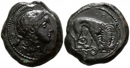 Sicily. Morgantina 339-317 BC. Hemidrachm Æ
