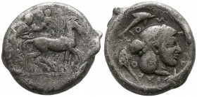 Sicily. Syracuse. Deinomenid Tyranny Time of Hieron I, circa 475-470 BC.. Tetradrachm AR