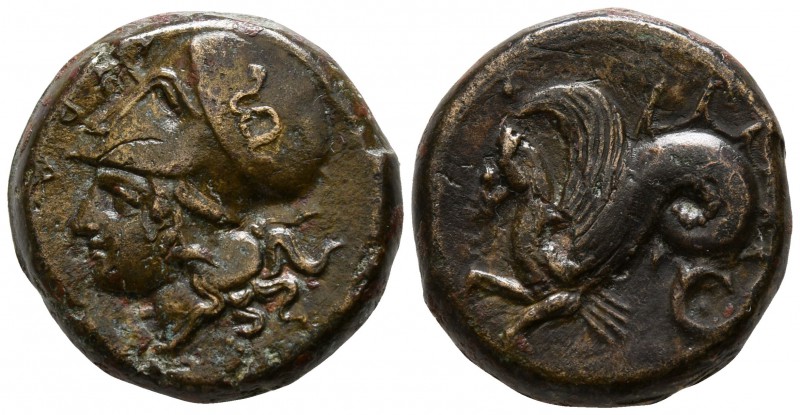 Sicily. Syracuse. Dionysios I. 405-367 BC.
Hemilitron Æ

16mm., 6,16g.

ΣΥΡ...