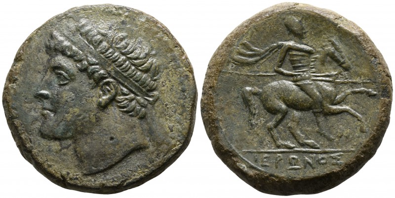 Sicily. Syracuse. Hieron II 275-215 BC.
Bronze Æ

27mm., 18,04g.

Diademed ...
