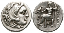 Kings of Macedon. Lampsakos. Alexander III "the Great" 336-323 BC. Struck under Philip III Arrhidaios, circa 323-317 BC.. Drachm AR