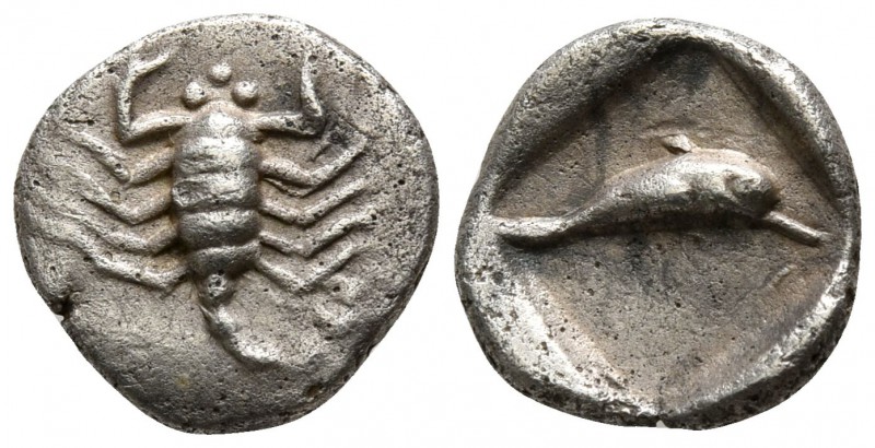 Thraco-Macedonian Region. Uncertain circa 500-400 BC.
Diobol AR

10mm., 0,72g...