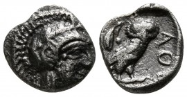 Attica. Athens 500-480 BC. Obol AR