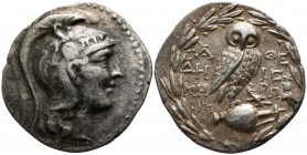 Attica. Athens. ΔΗΜΗ- (Deme-), ΙΕΡΩ- (Iero-), magistrates 196-187 BC. Tetradrachm AR. New Style coinage. Class II.