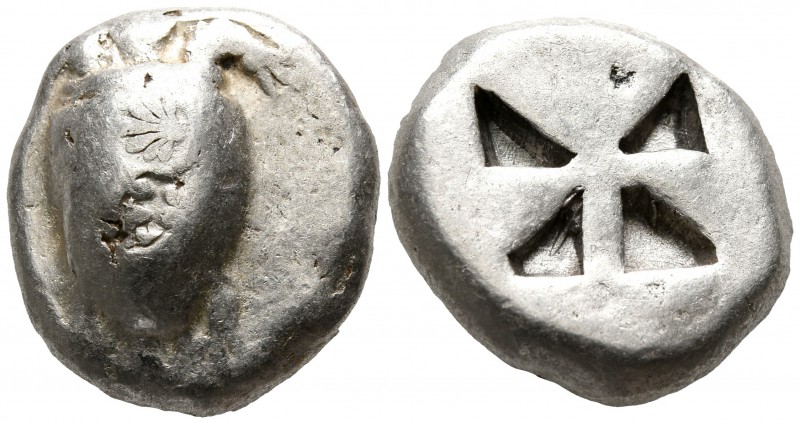 Islands off Attica. Aegina circa 600-550 BC.
Stater AR

18mm., 11,87g.

Sea...