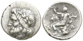 Arkadia. Megalopolis circa 182-168 BC. Triobol AR, type of the Arcadian League.
