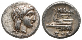 Bithynia. Kios . ΜΙΛΗΤΟΣ (Miletos), magistrate circa 350-300 BC. Diobol AR