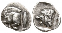 Mysia. Kyzikos circa 480 BC. Obol AR